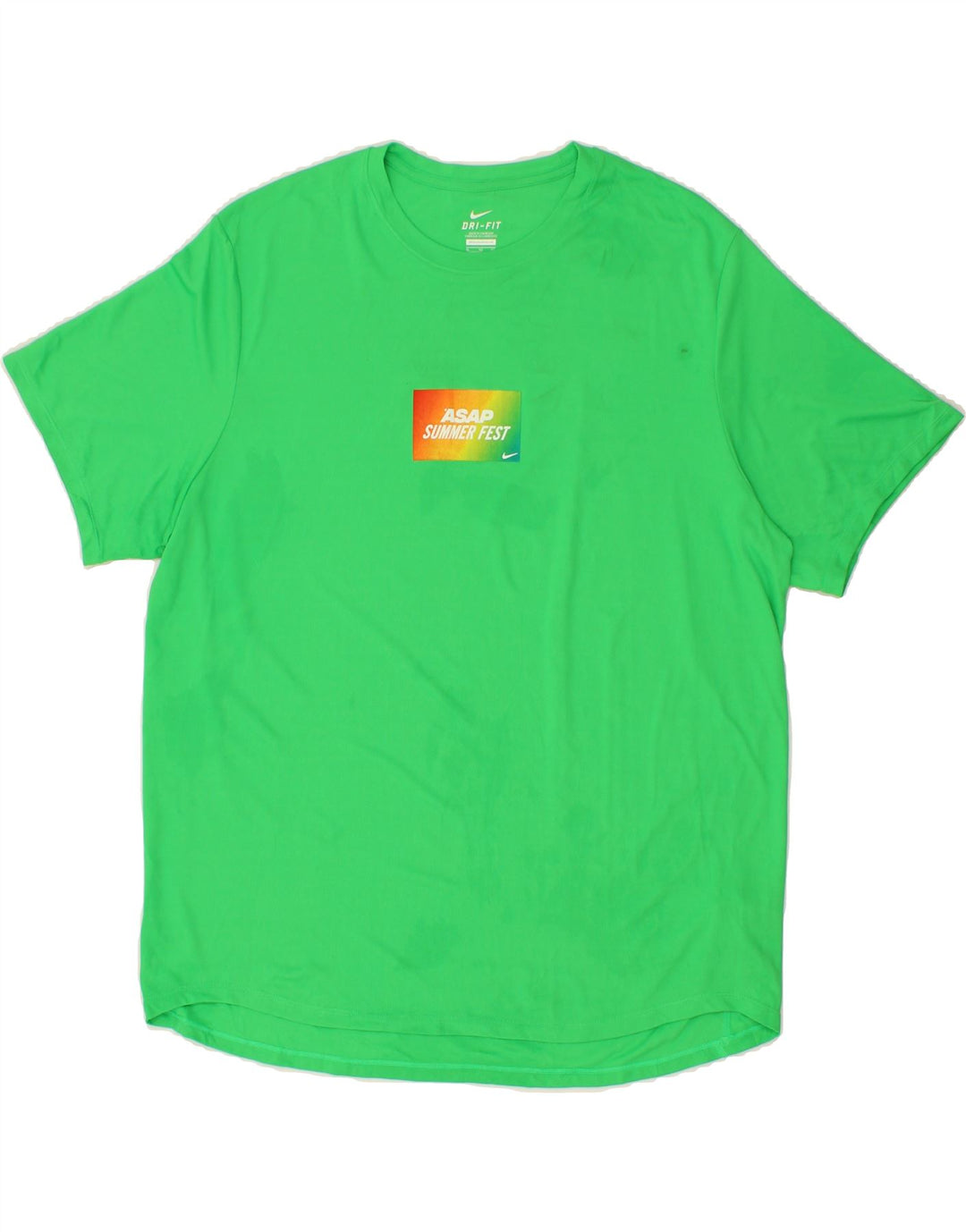 NIKE Womens Graphic T-Shirt Top XL Green Polyester Vintage Nike and Second-Hand Nike from Messina Hembry 