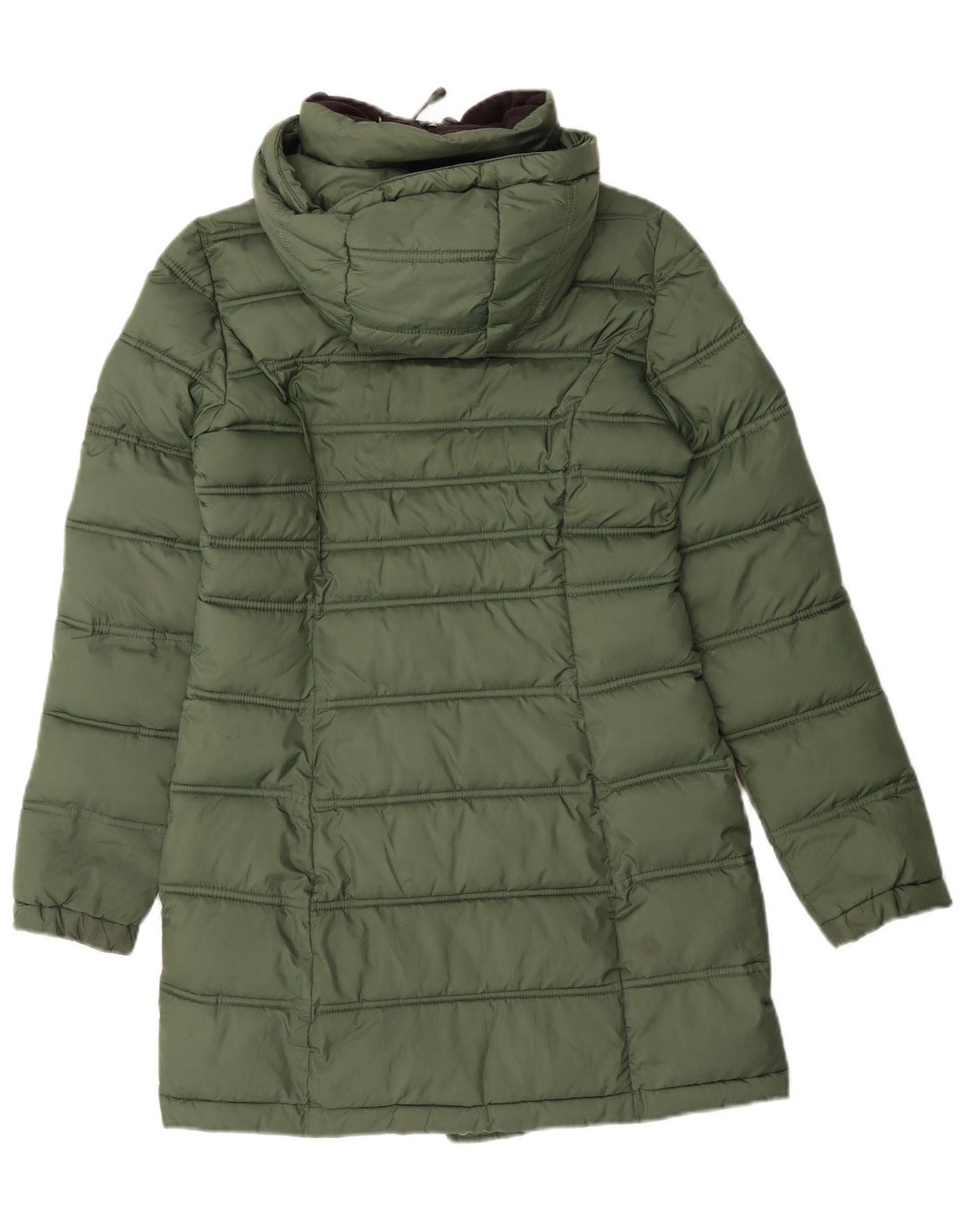 Женское пуховое пальто с капюшоном Superdry UK 6 XS, зеленый полиэстер