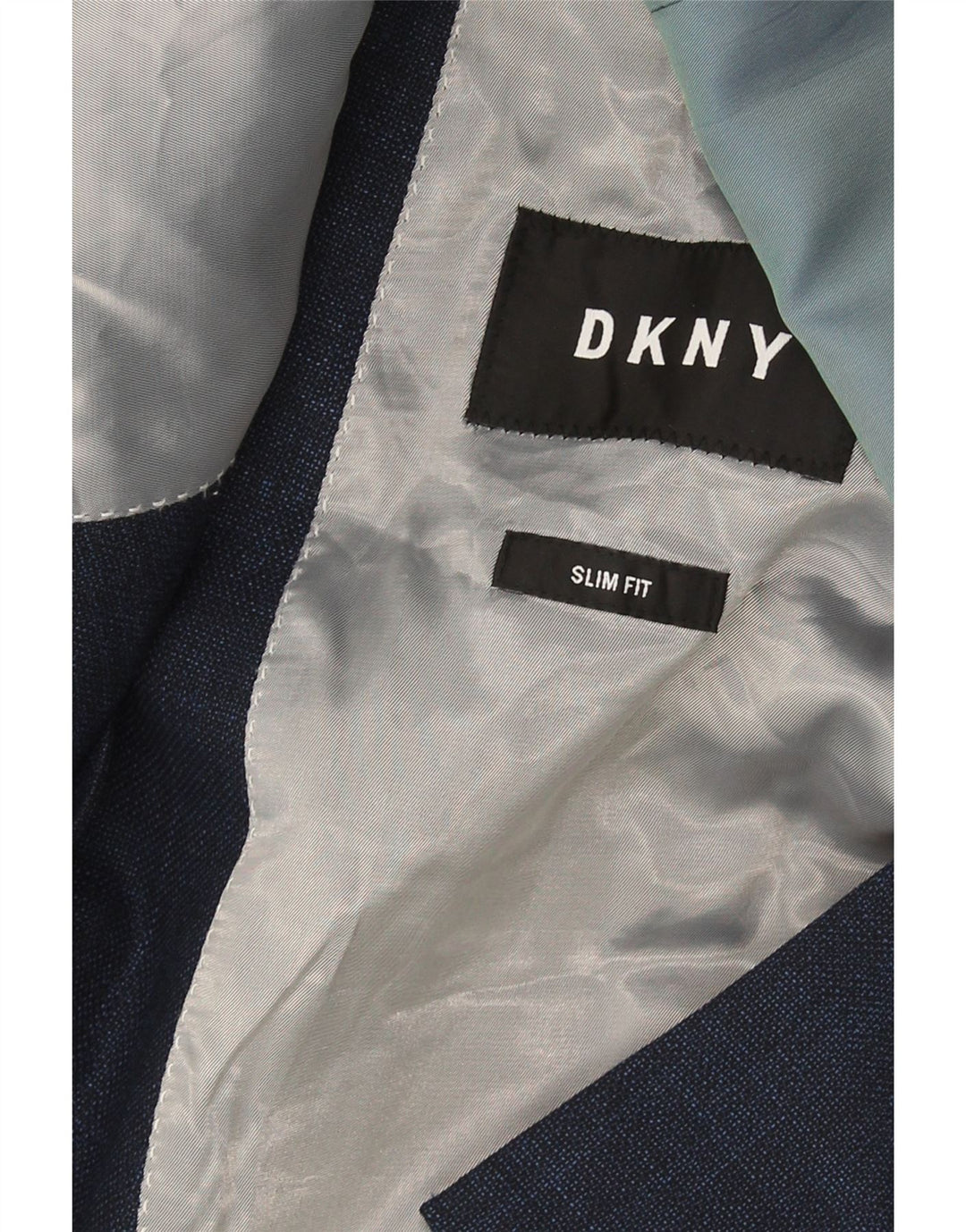 Мужской приталенный пиджак Dkny с 2 пуговицами, EU 54, 2XL, темно-синий, шерстяной
