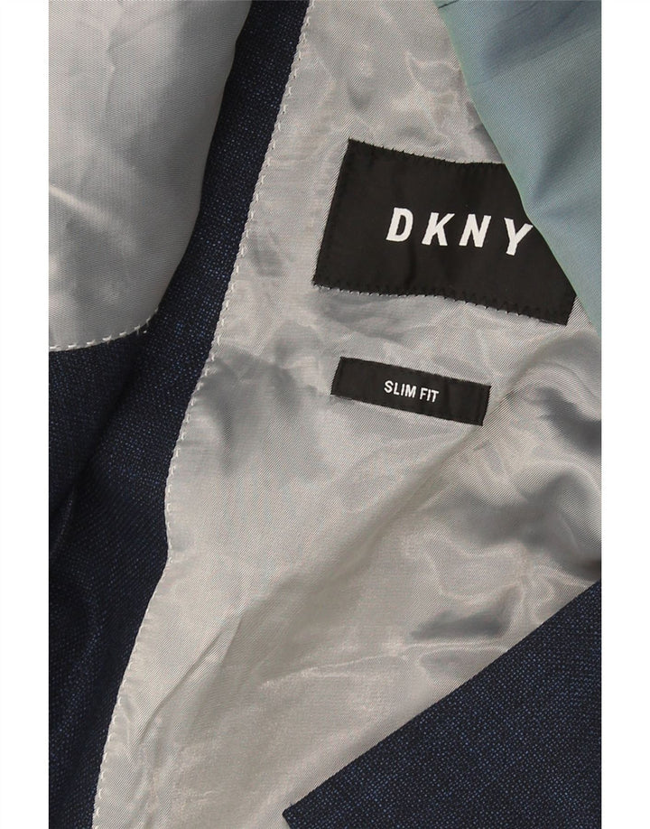 Мужской приталенный пиджак Dkny с 2 пуговицами, EU 54, 2XL, темно-синий, шерстяной