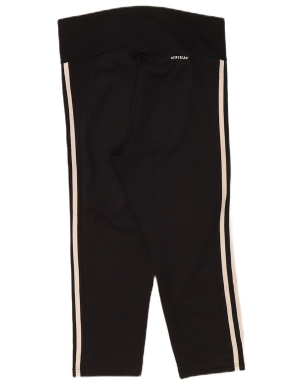 Женские леггинсы-капри Adidas Aeroready UK 12/14, средний черный полиэстер