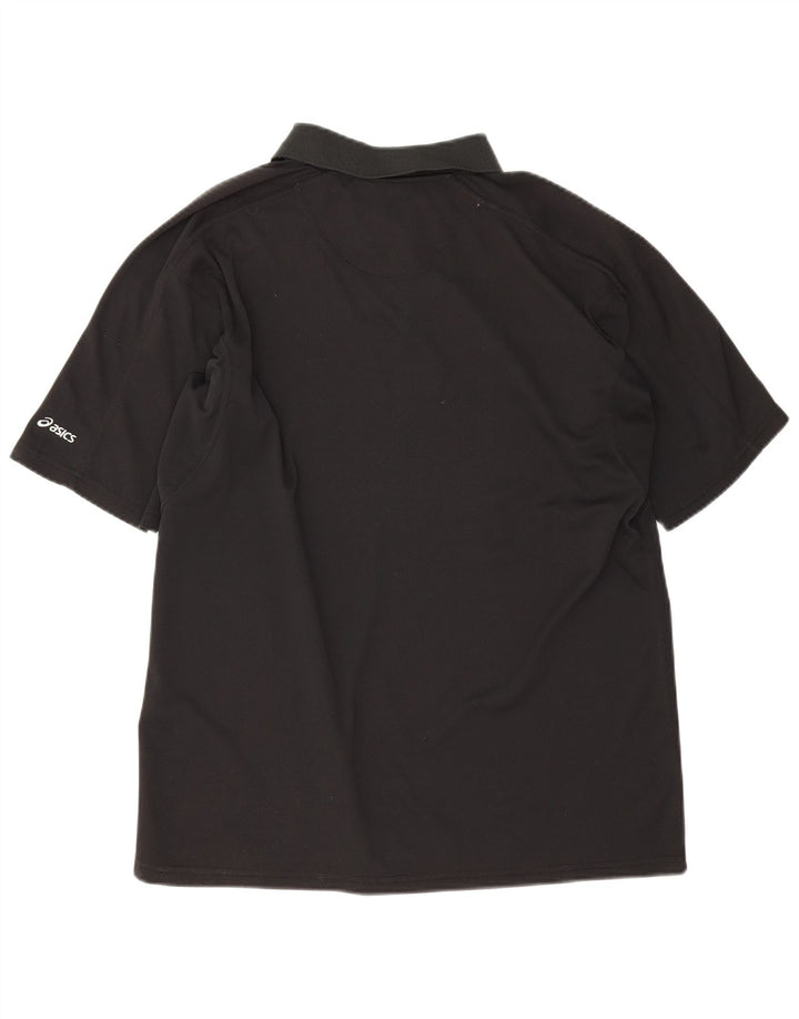 Мужская рубашка-поло Asics XL, черная, полиэстер
