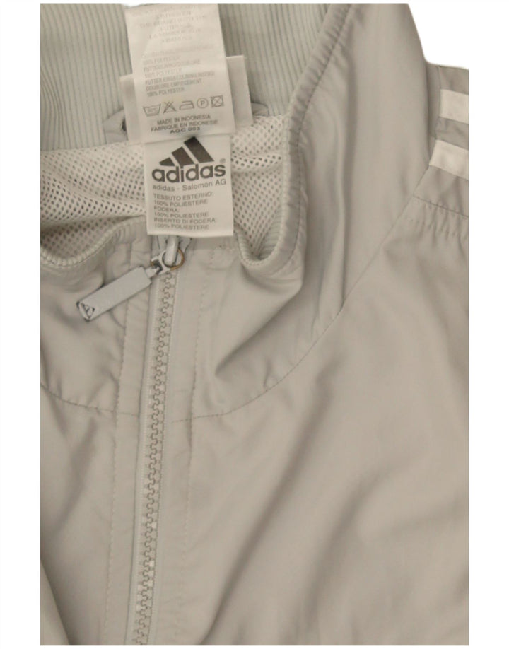 Мужская спортивная куртка Adidas UK 42/44, большой серый полиэстер