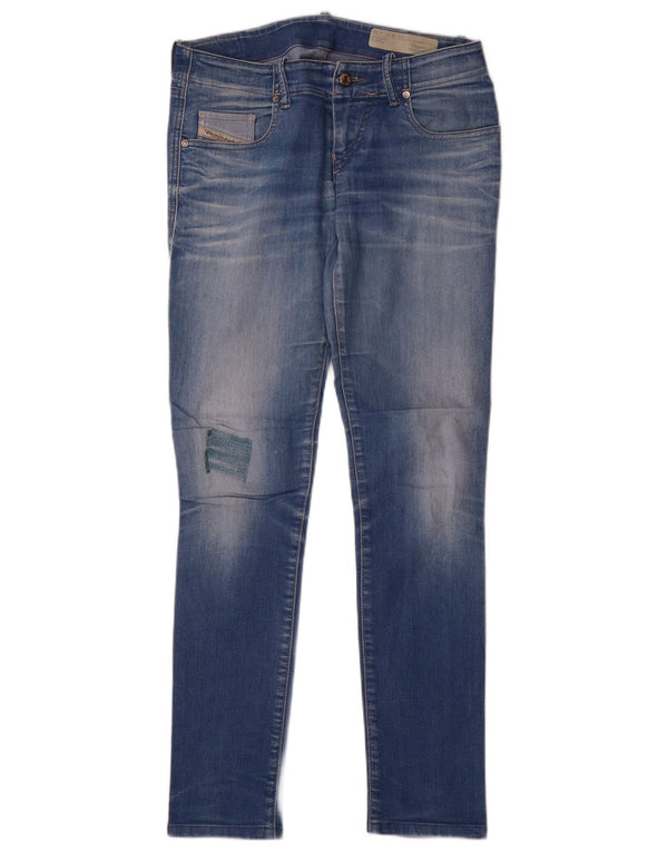 Женские джинсы скинни Diesel Guppe W27 L30, синий хлопок