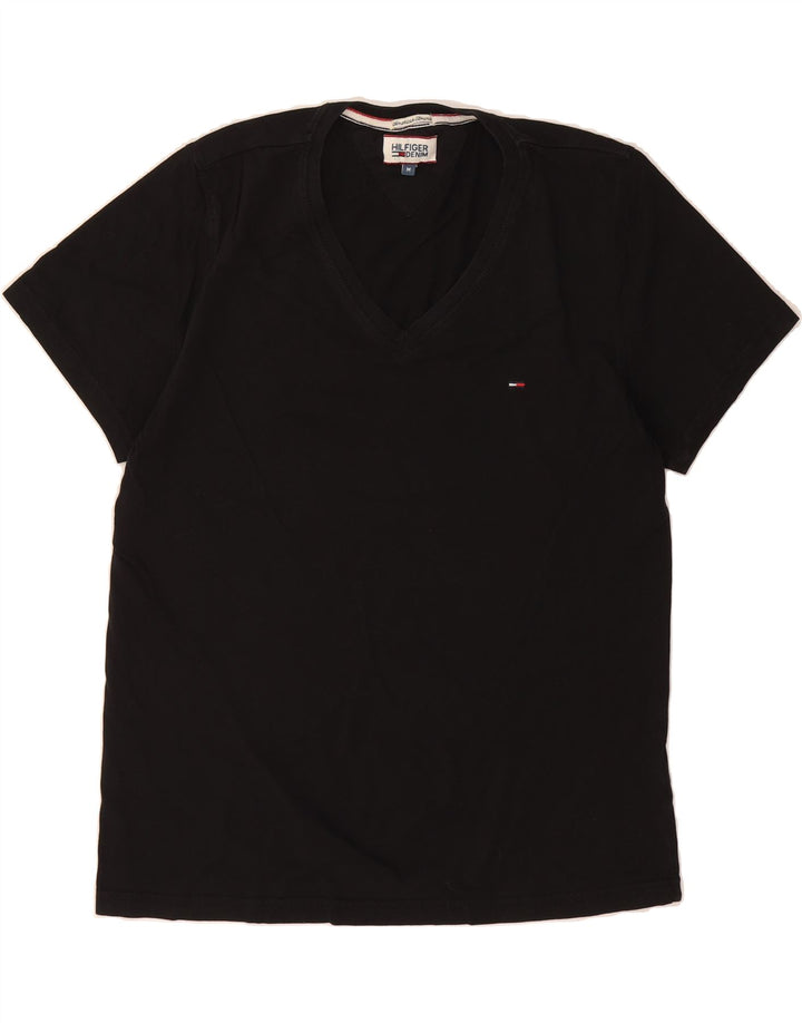 TOMMY HILFIGER Mens T-Shirt Top Medium Black Vintage Tommy Hilfiger and Second-Hand Tommy Hilfiger from Messina Hembry 