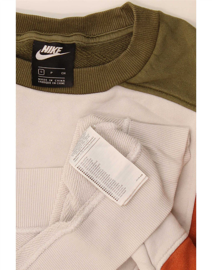 Мужской свитшот Nike, маленький разноцветный хлопковый джемпер с цветными блоками