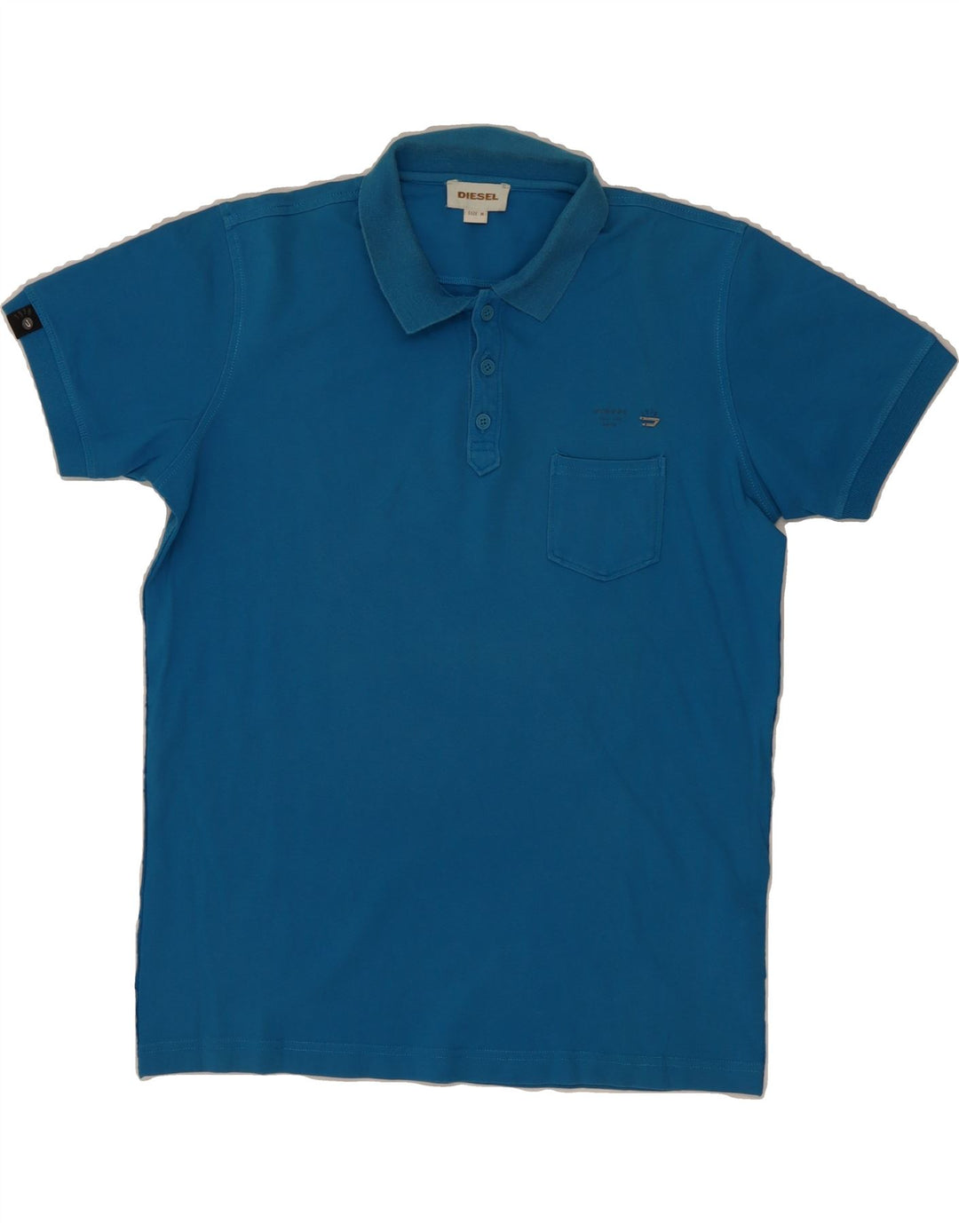 DIESEL Mens Polo Shirt Medium Blue Cotton Vintage Diesel and Second-Hand Diesel from Messina Hembry 