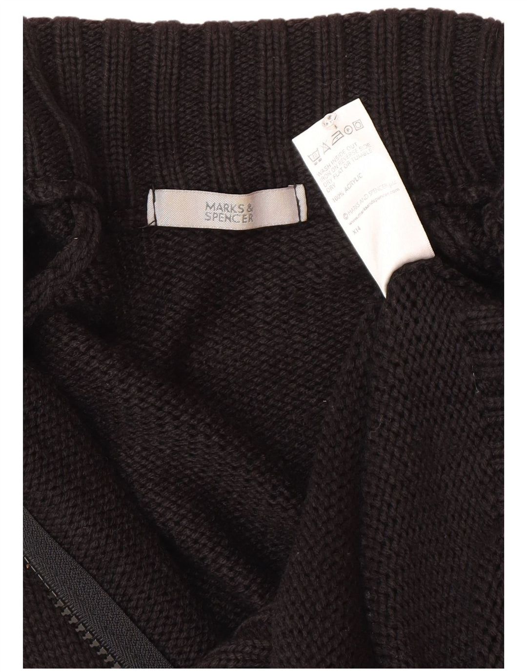 Женский кардиган Marks & Spencer UK 14, средний черный акрил