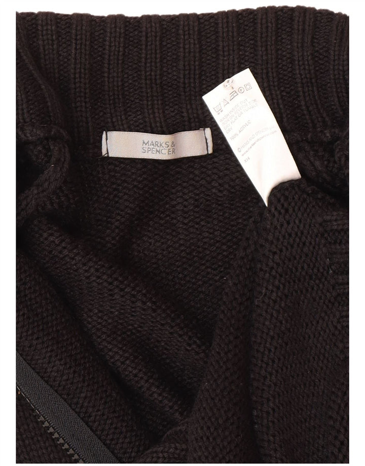 Женский кардиган Marks & Spencer UK 14, средний черный акрил