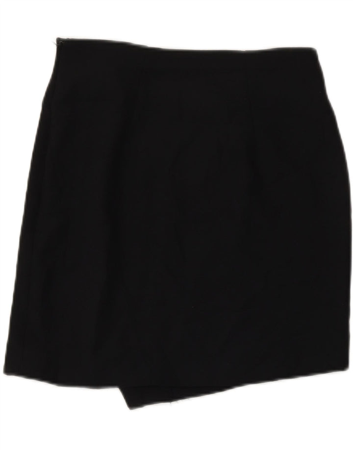 ZARA Womens Wrap Skirt XS W24 Black Polyester Vintage Zara and Second-Hand Zara from Messina Hembry 