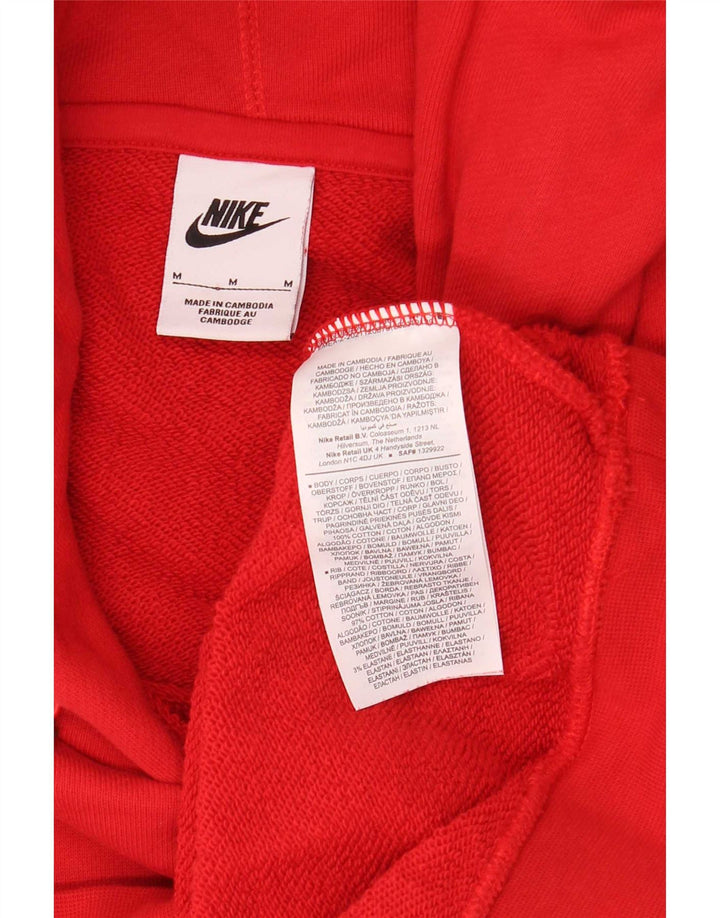 Мужской джемпер с капюшоном Nike среднего красного цвета, хлопок