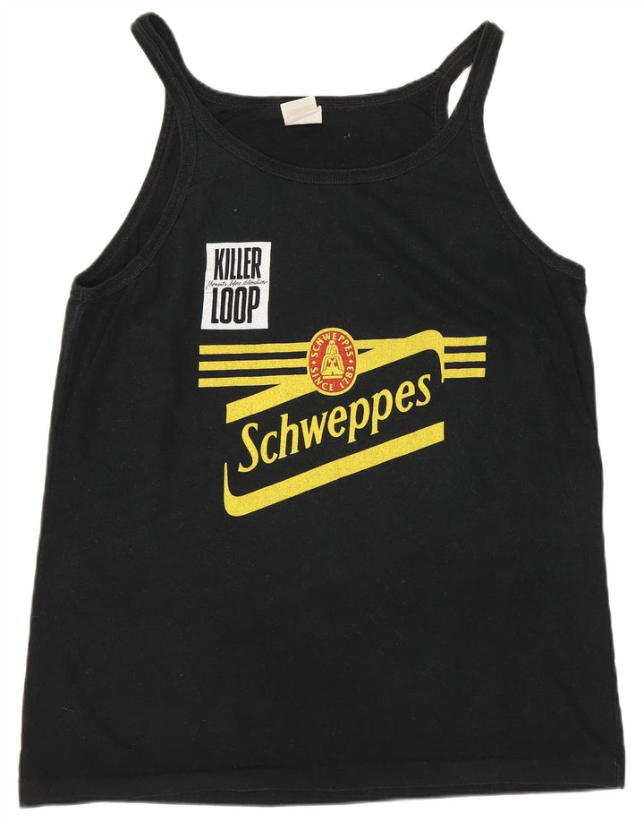 Женский жилет с рисунком Benetton UK 18 XL, черный хлопок