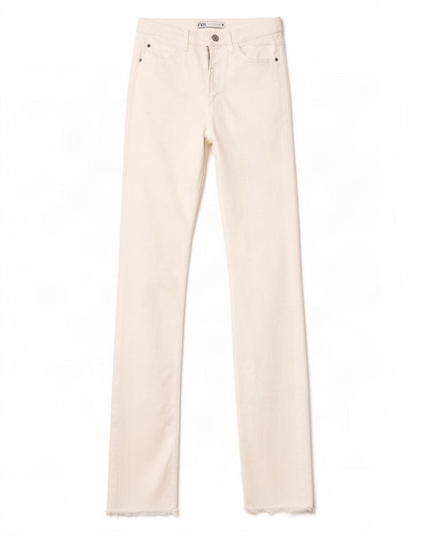 Женские прямые джинсы Zara EU 36 XS W26 L34 белые