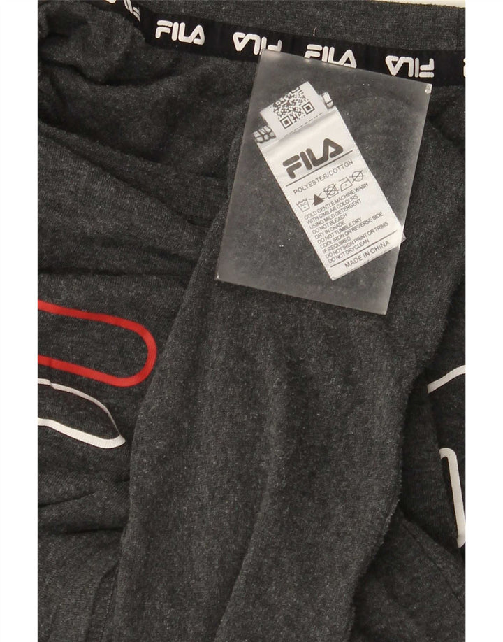 Мужская футболка с рисунком Fila, большой серый полиэстер