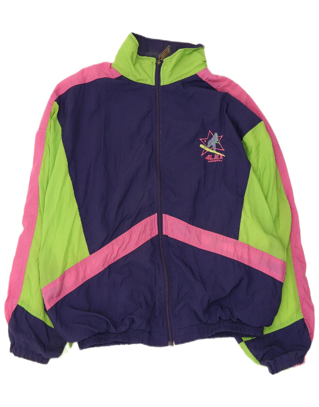 ALEX ATHLETICS Мужской спортивный костюм Верхняя куртка 2XL Темно-синий с цветными блоками