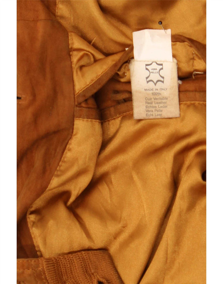 Винтажный мужской замшевый бомбер IT 48 Medium Beige Leather