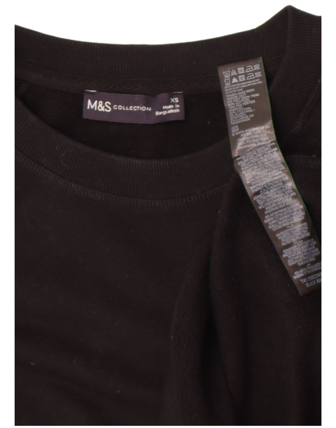 Женский свитер оверсайз Marks & Spencer UK 6 XS, черный хлопок