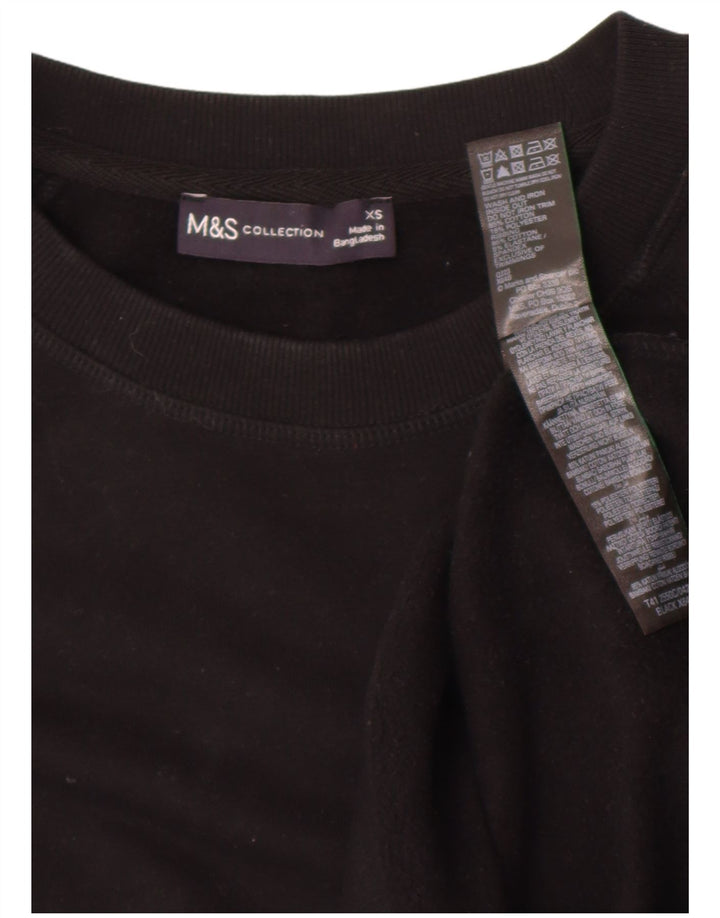 Женский свитер оверсайз Marks & Spencer UK 6 XS, черный хлопок