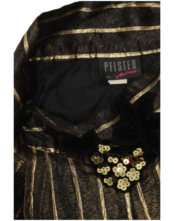 PFISTER Женская юбка-трапеция с высокой талией EU 38 Medium W26 в золотистую полоску