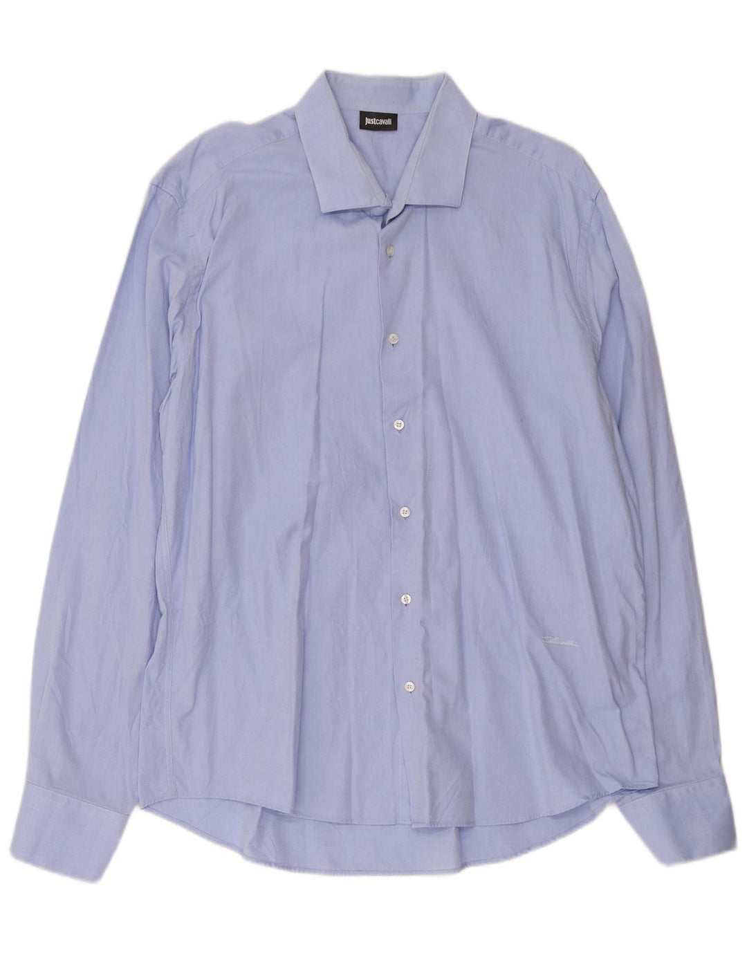 Мужская рубашка Just Cavalli, размер 45, 17, 3/4 XL, синяя