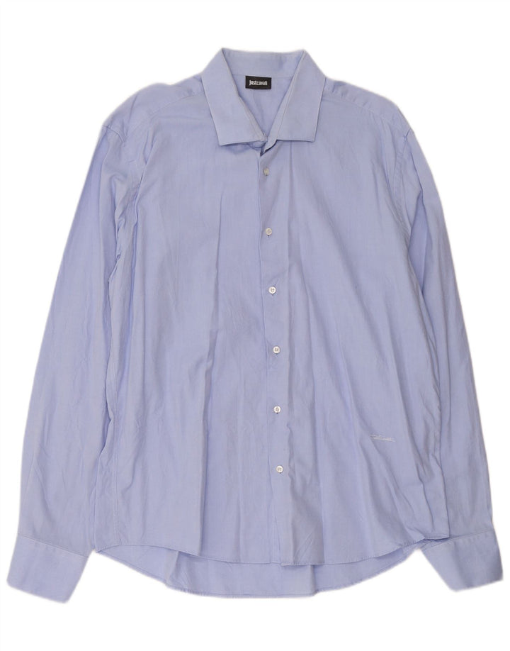 Мужская рубашка Just Cavalli, размер 45, 17, 3/4 XL, синяя
