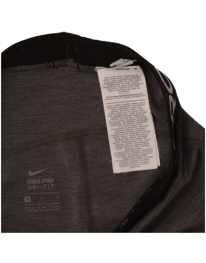 Женские леггинсы с рисунком Nike Dri Fit UK 10, маленький серый полиэстер с крапинками