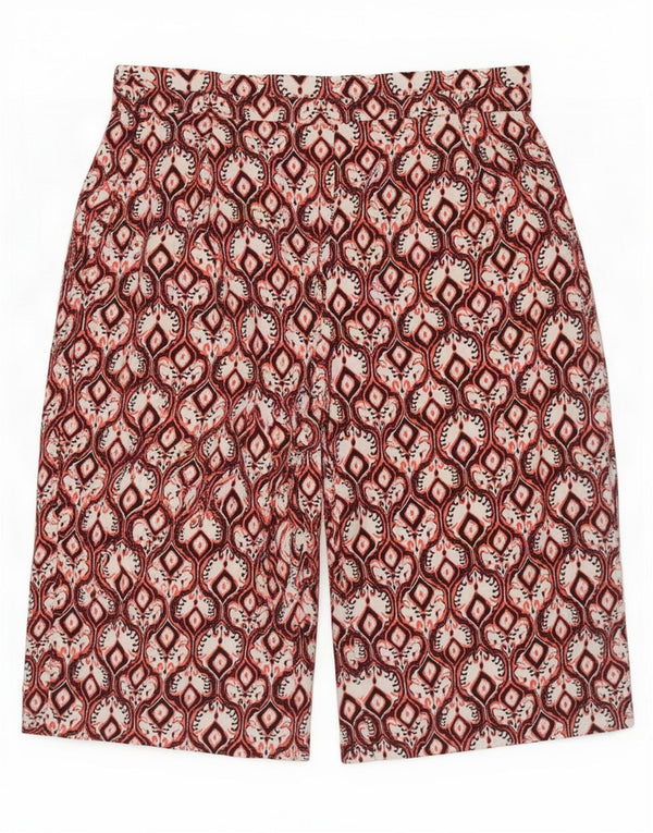 Женские капри свободного кроя Marks & Spencer UK 20 2XL W40 бордовый икат