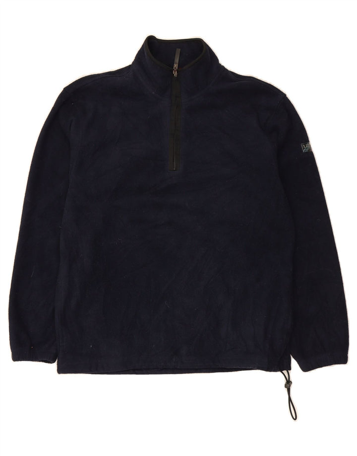 IZOD Mens Zip Neck Fleece Jumper Medium Navy Blue Polyester Vintage Izod and Second-Hand Izod from Messina Hembry 
