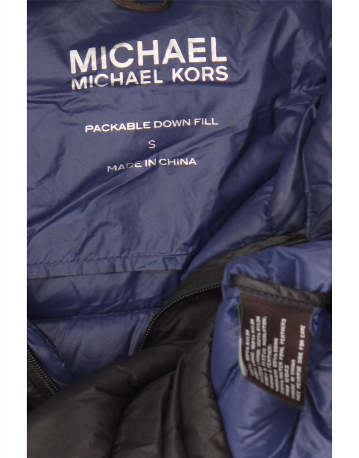 Мужская стеганая куртка Michael Kors UK 38, маленькая, темно-синяя, нейлон