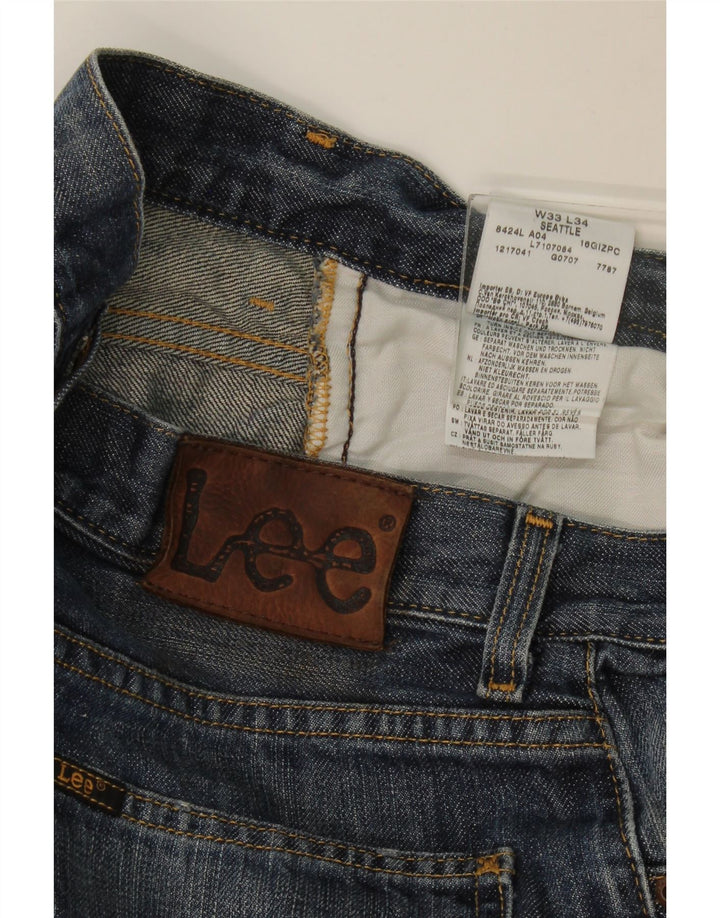 Женские прямые джинсы Lee Seattle W33 L34 темно-синие, хлопок
