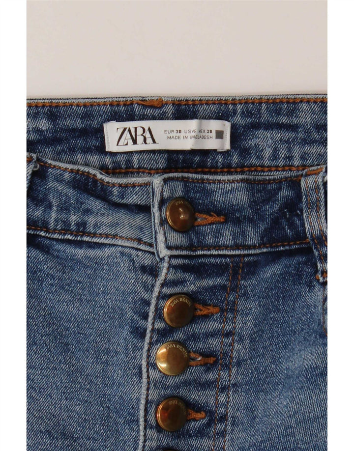 Женские джинсы Bootcut Zara EU 38, маленькие W28 L25, синие, хлопок