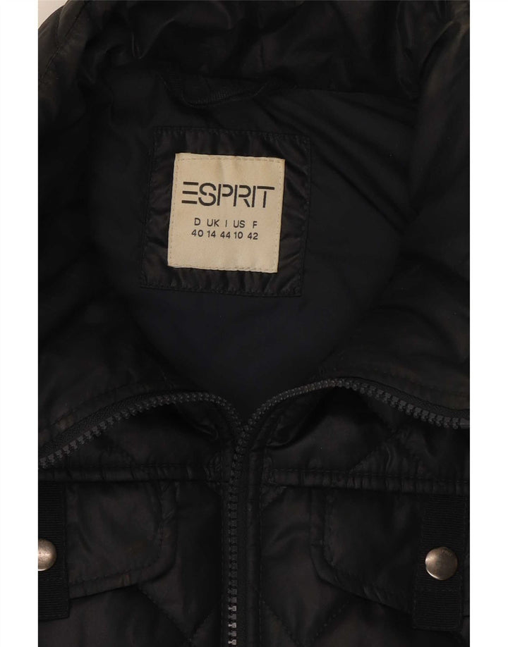 Женский стеганый жилет Esprit UK 14, большой черный полиэстер
