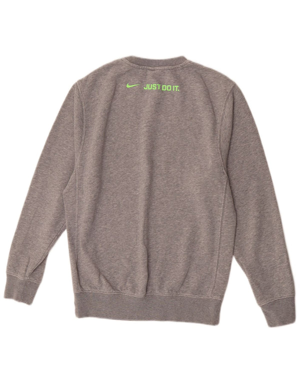 Nike Mens Graphic Sweatshirt Jumper XS Grey Cotton Sports