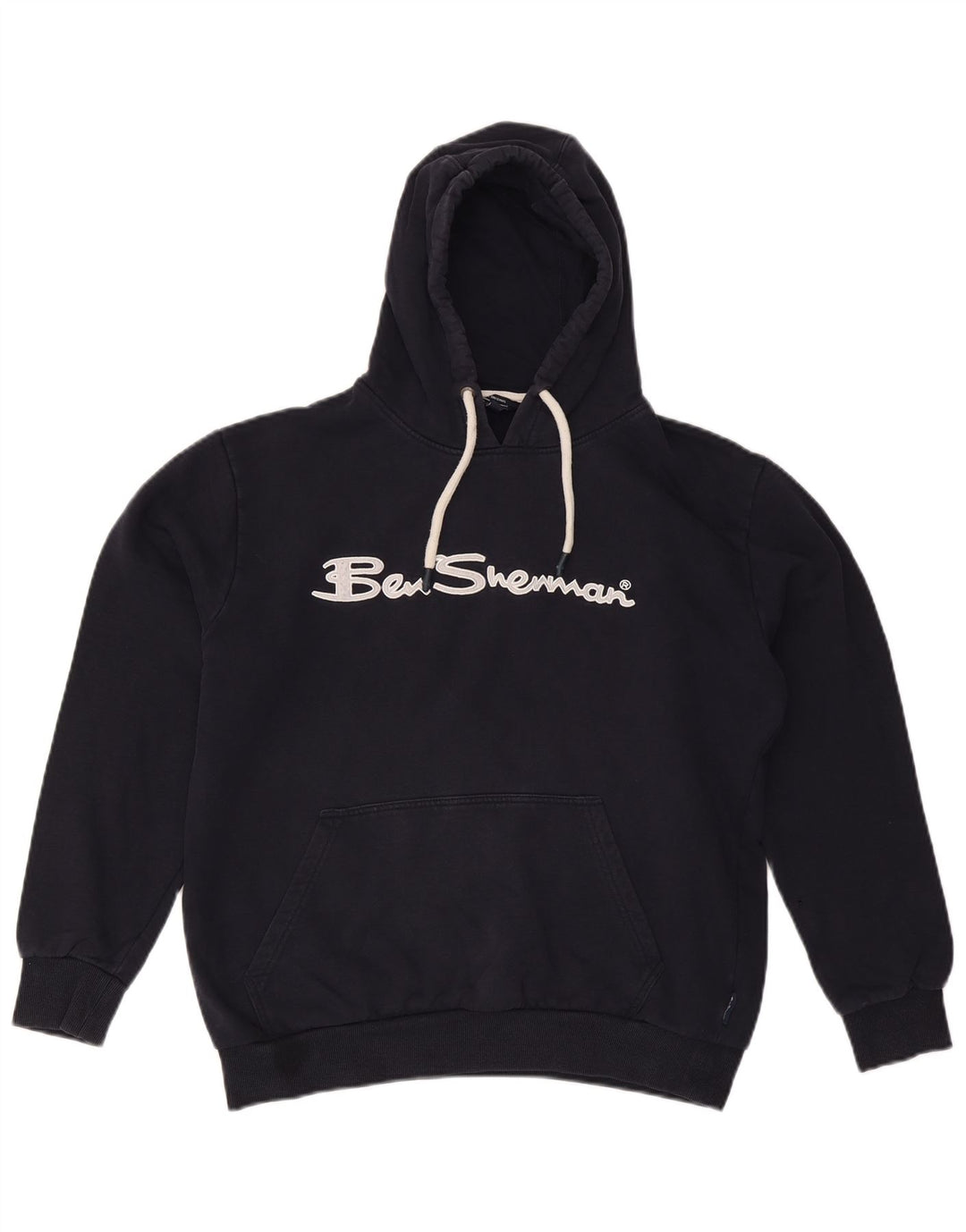 Женский джемпер с капюшоном оверсайз с рисунком BEN SHERMAN UK 16, большой темно-синий