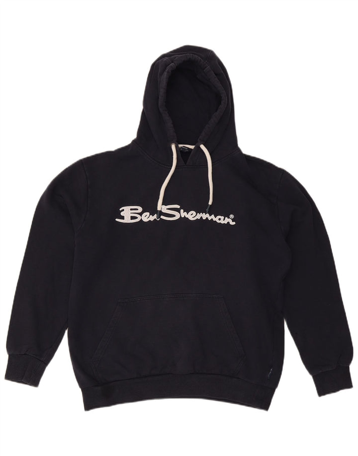 Женский джемпер с капюшоном оверсайз с рисунком BEN SHERMAN UK 16, большой темно-синий