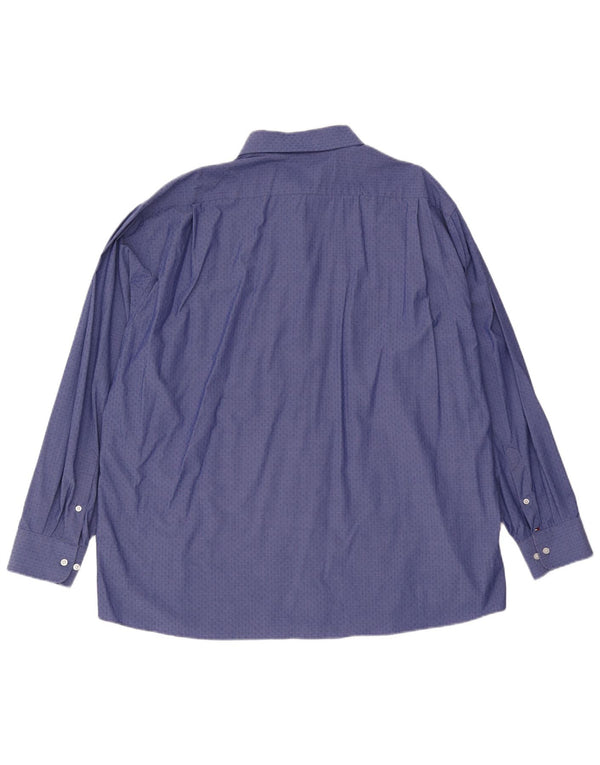 Мужская рубашка обычного кроя Tommy Hilfiger, размер 18 1/2 2XL, хлопок в синие пятна