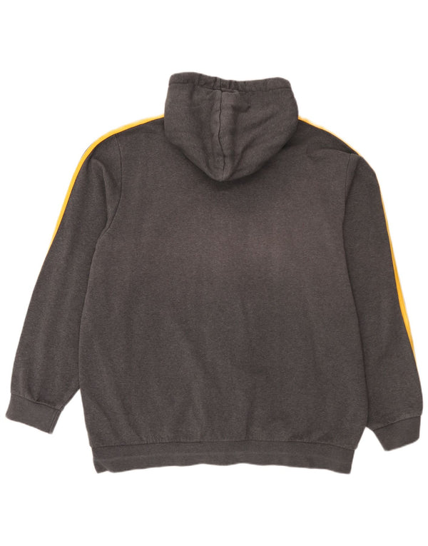 Мужской свитер с капюшоном на молнии Adidas 2XL, серый хлопок