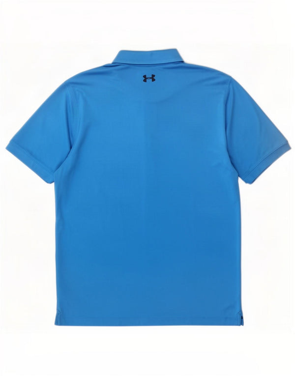 Мужская рубашка-поло Under Armour Heat Gear из полиэстера в большую синюю полоску