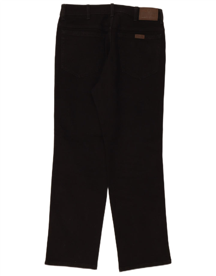 Мужские обычные прямые джинсы Wrangler W34 L30, черный хлопок