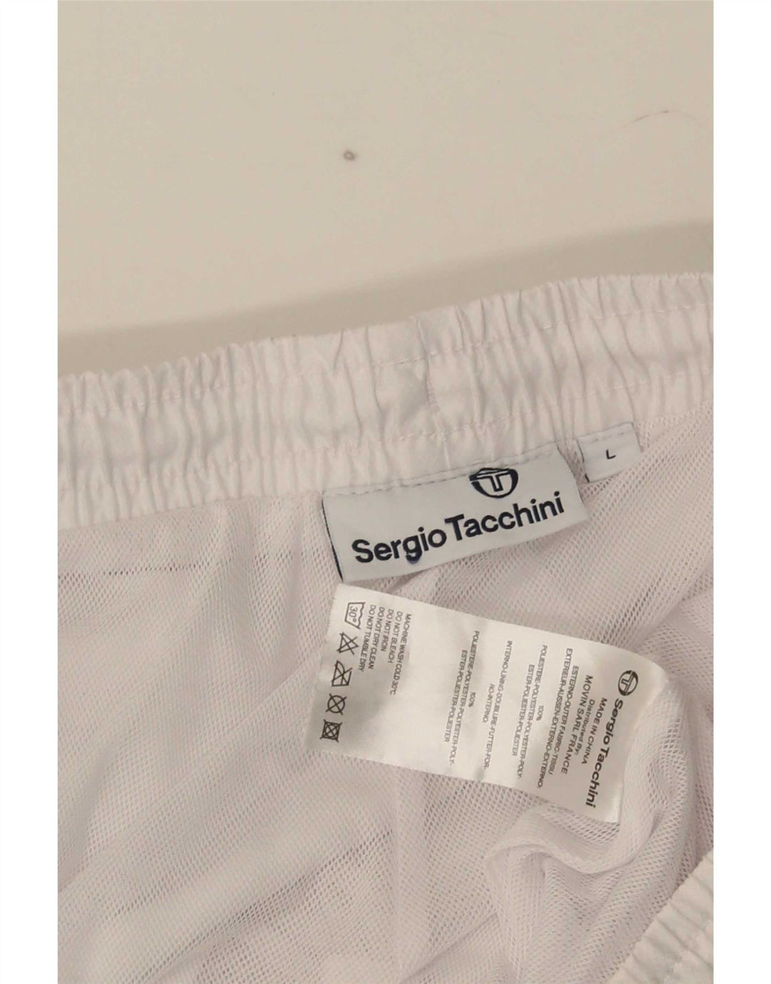 Мужские спортивные брюки Sergio Tacchini, джоггеры, большой белый полиэстер
