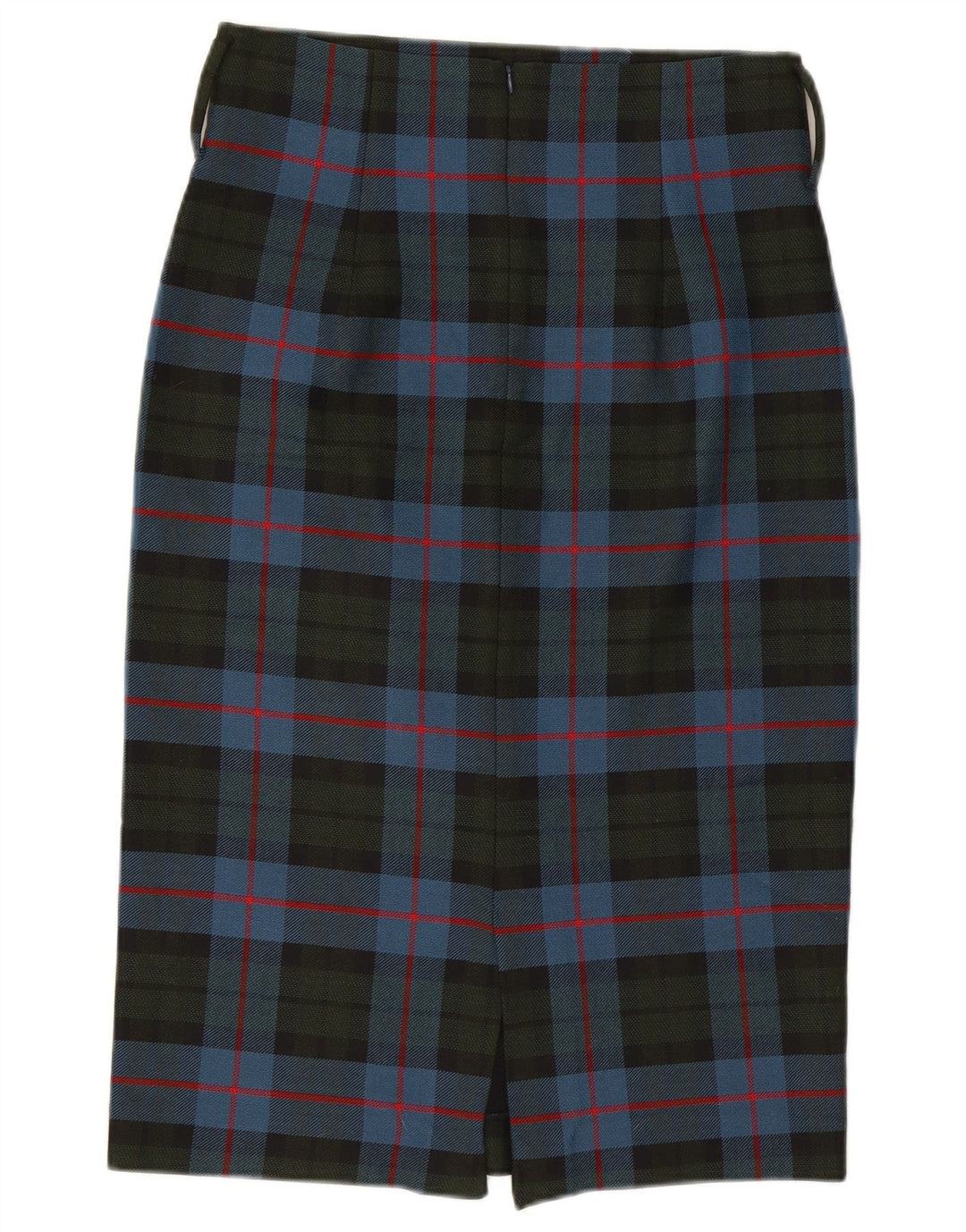 Женская юбка-карандаш миди Zara, большая, синяя в клетку, полиэстер W32