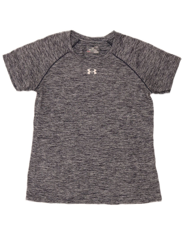 Мужская футболка Under Armour Heat Gear, верх, маленький серый полиэстер с крапинками