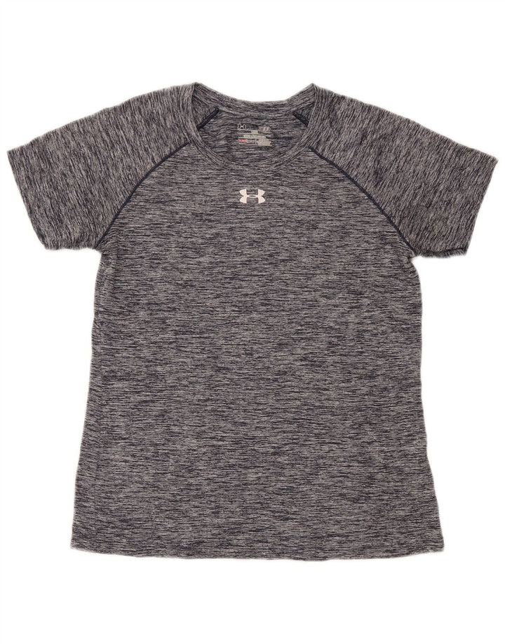 Мужская футболка Under Armour Heat Gear, верх, маленький серый полиэстер с крапинками
