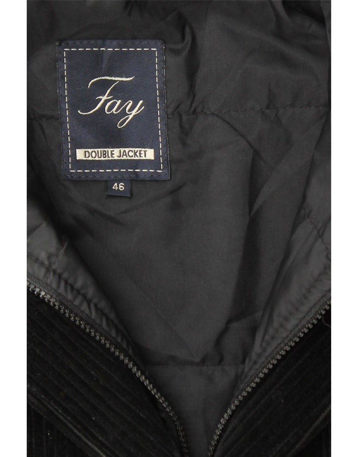 Женский вельветовый пиджак FAY с 3 пуговицами IT 46, большой черный