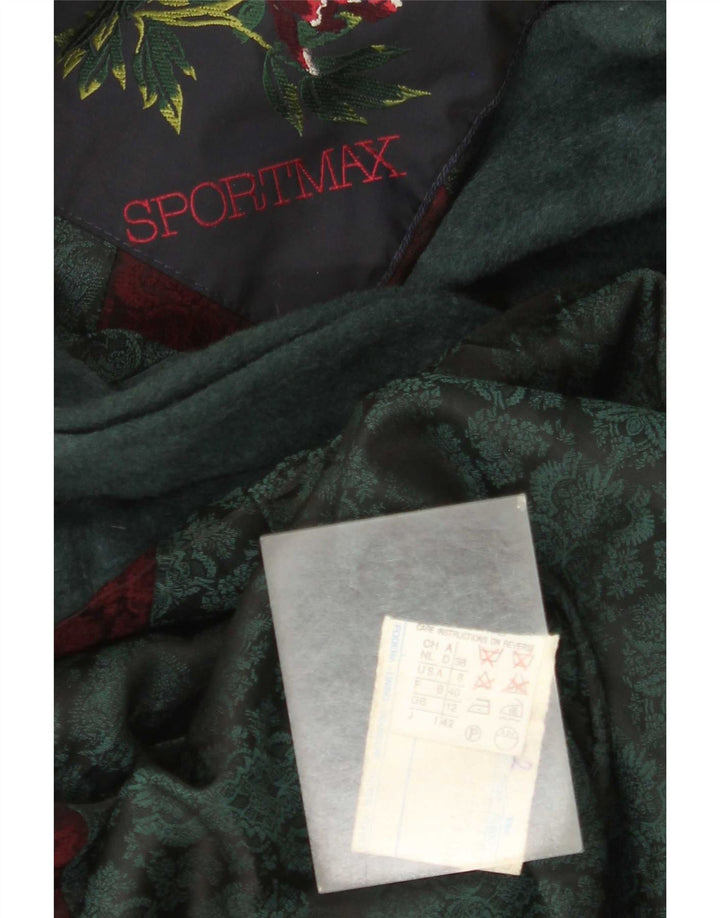 Sportmax Женское пальто оверсайз UK 12 Medium Green Wool