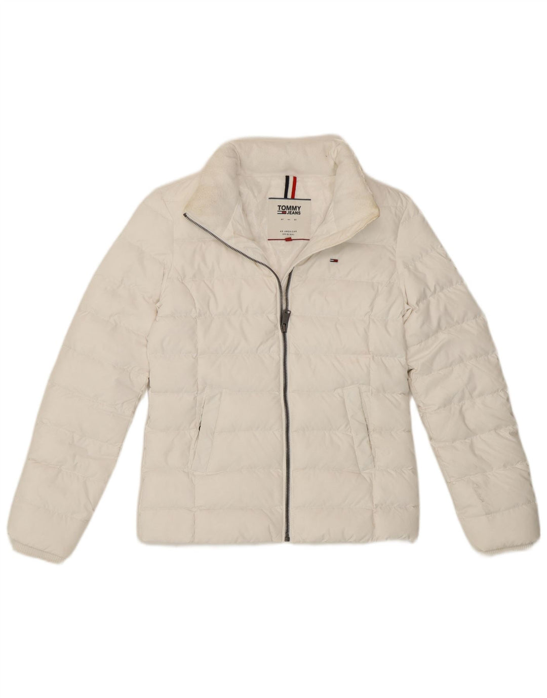 Женская стеганая куртка Tommy Hilfiger UK 6 XS, белый полиэстер