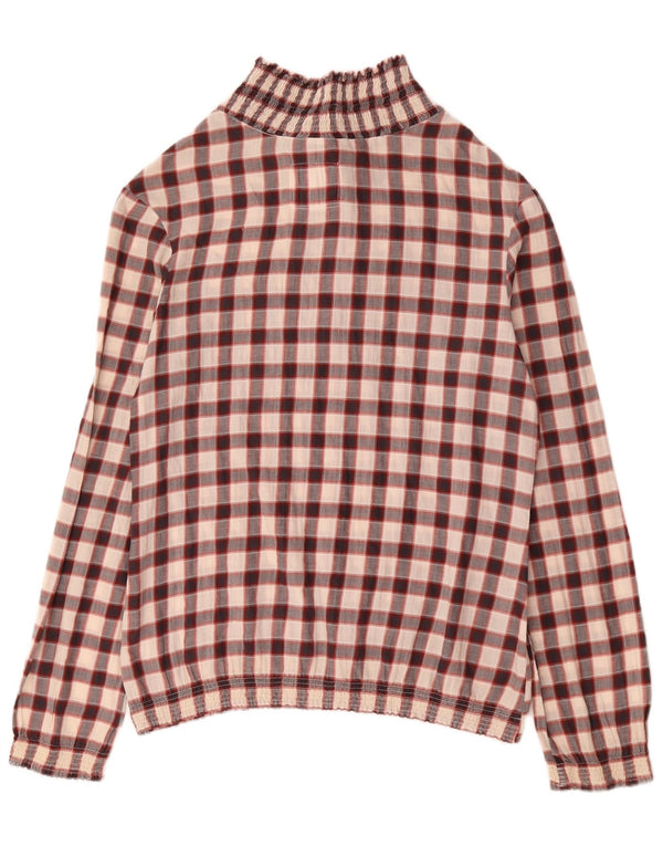 Женская блузка с длинным рукавом Woolrich, топ UK 14, средний бордовый цвет в мелкую клетку, хлопок