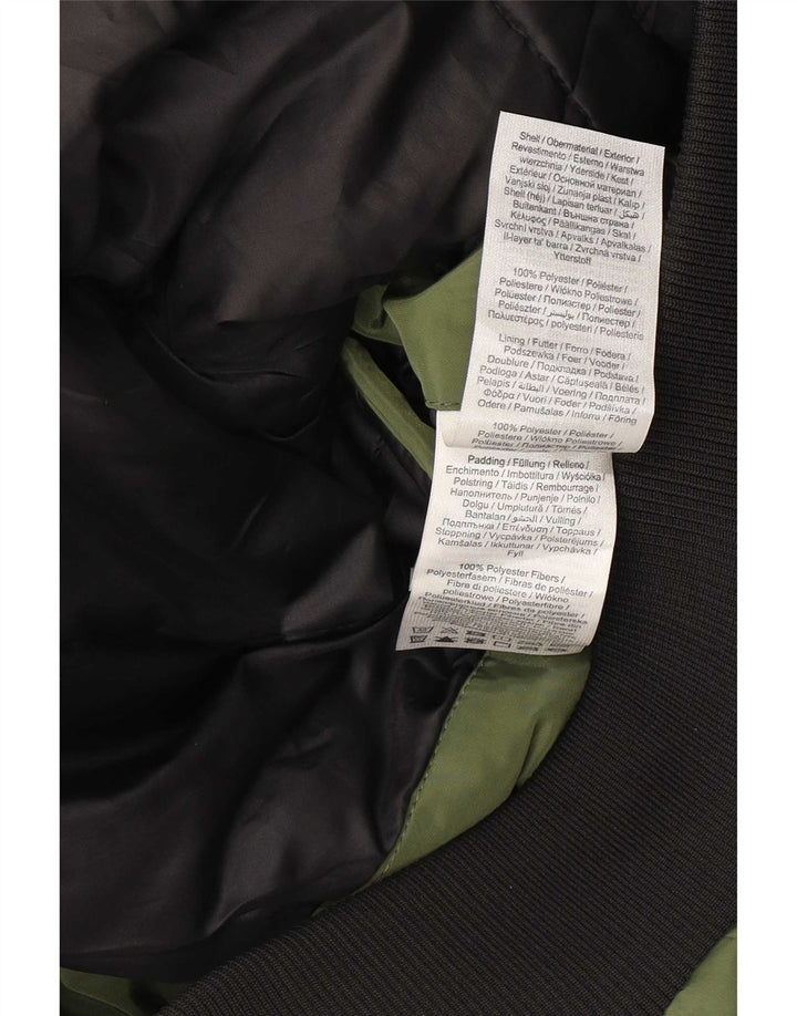 Мужская утепленная куртка-бомбер Jack & Jones с капюшоном UK 40, большой зеленый полиэстер