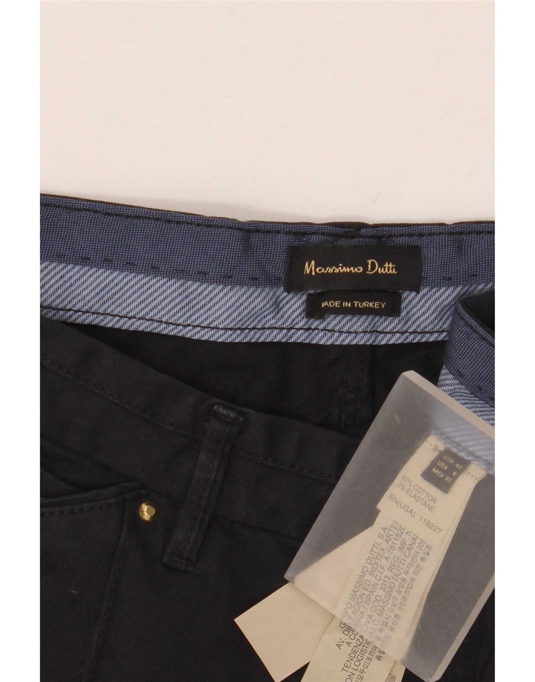 Женские узкие брюки чинос Massimo Dutti EU 40 Medium W30 L31 Темно-синие
