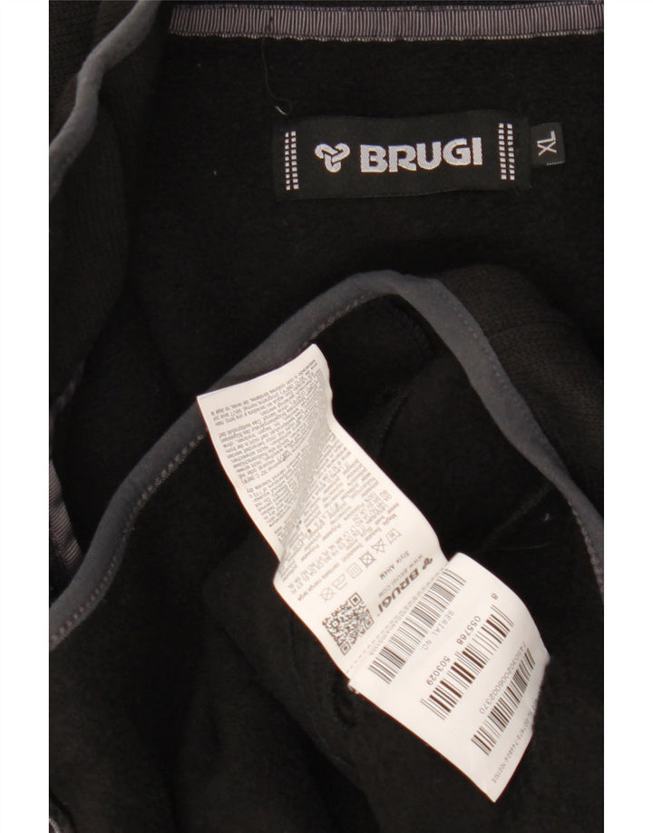 Мужской спортивный костюм BRUGI, верхняя куртка XL, черный полиэстер с цветными блоками